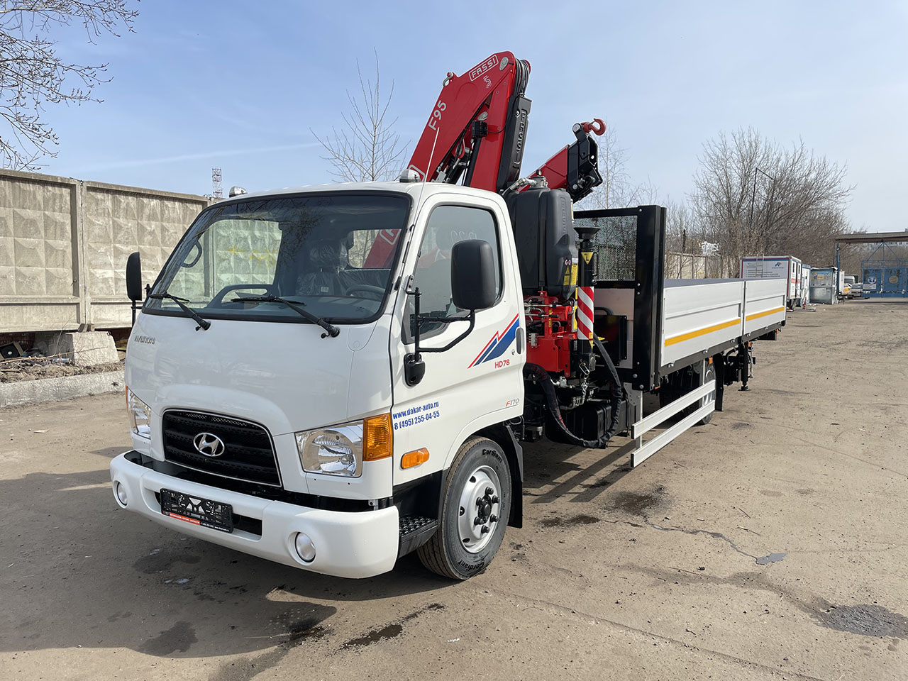 HYUNDAI HD 78 КМУ FASSI F95B.0.22 БОРТ 6,2×2,55×0,4 м